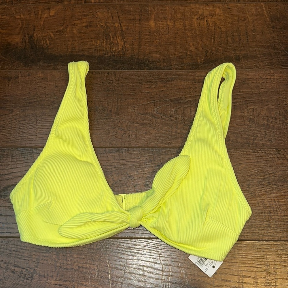 Aerie neon yellow bikini top